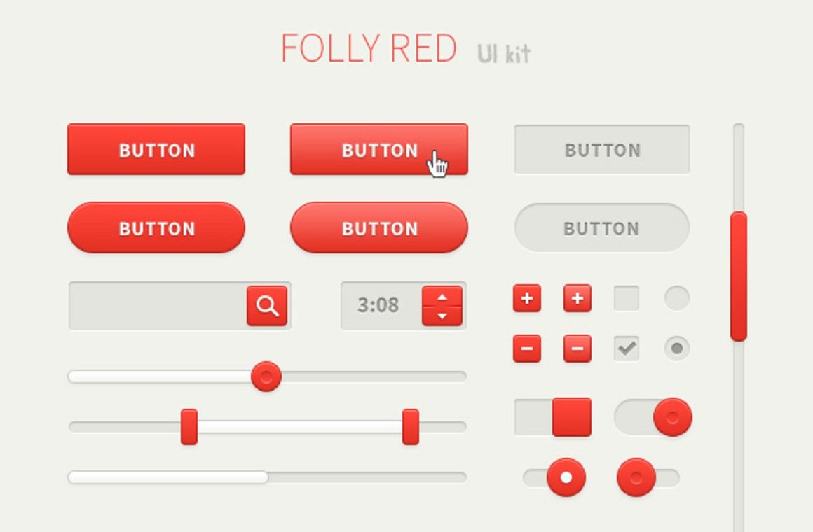 Folly Red UI Kit