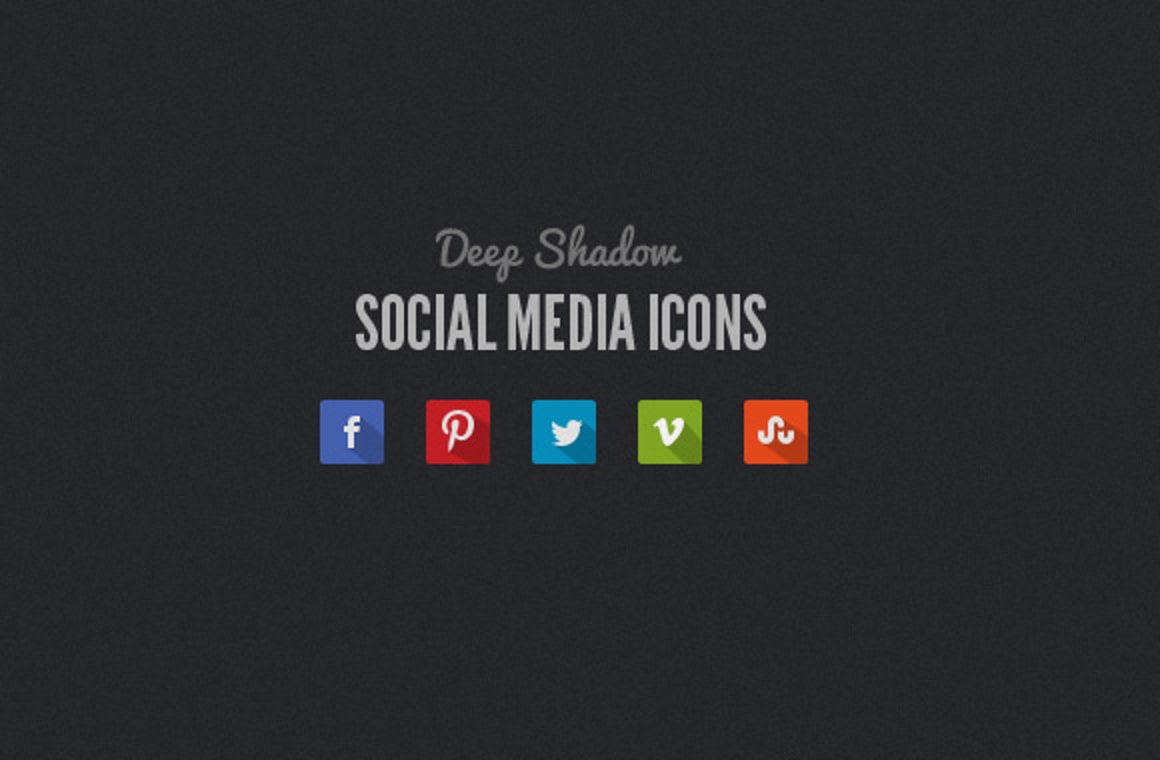 Free Long Shadow Social Media Icons