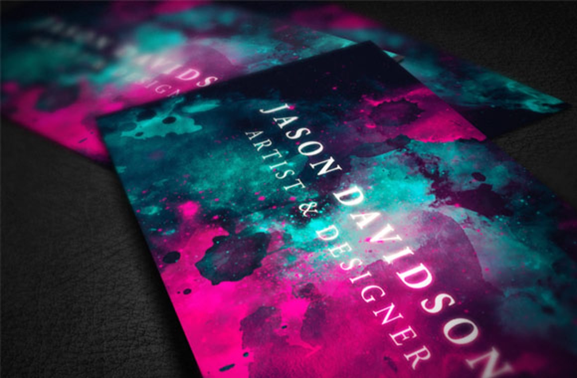 Painted Space Business Card Template