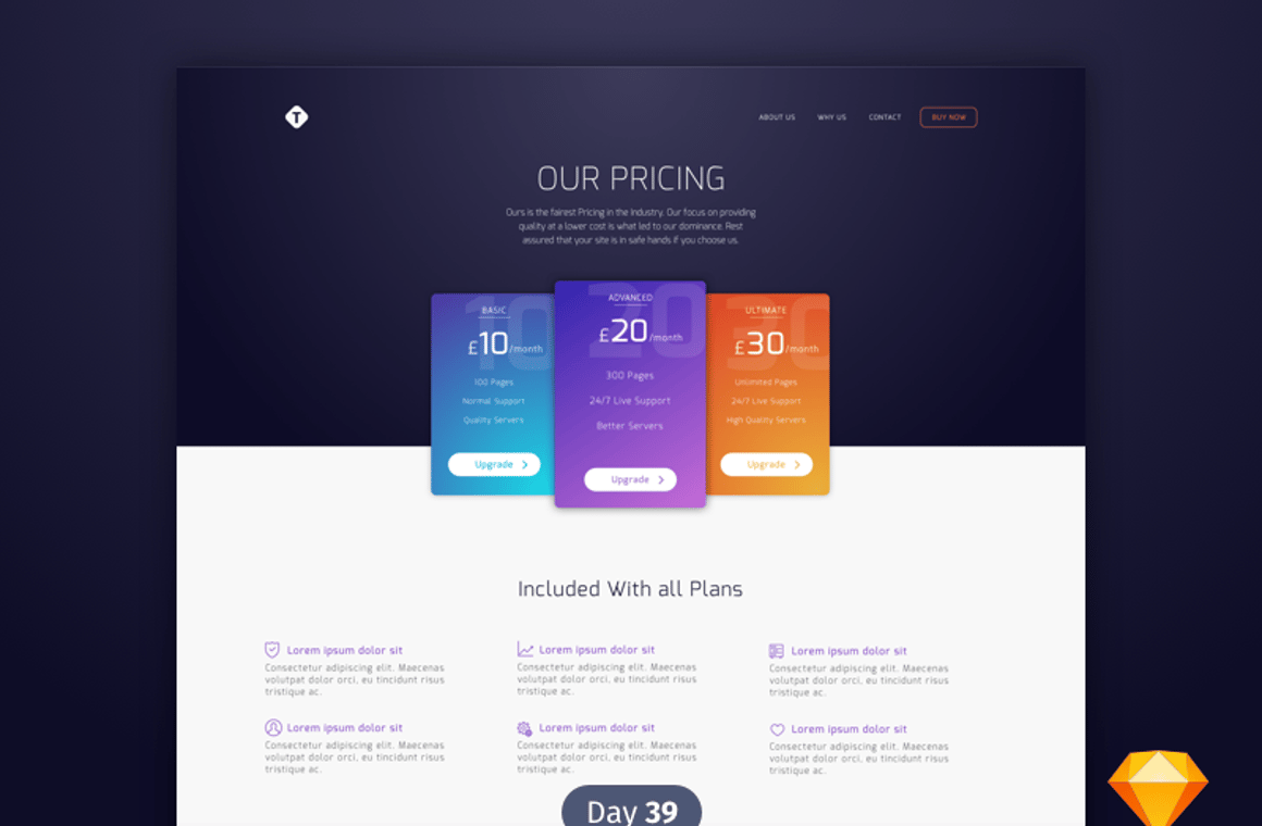 Sketch Pricing Table