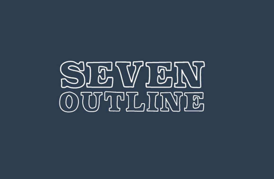 Seven Outline Font