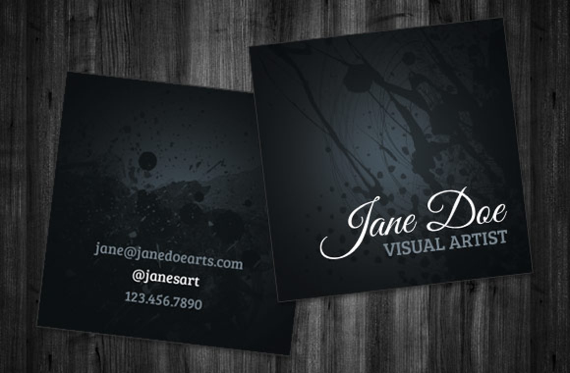Artist Square Business Card Template