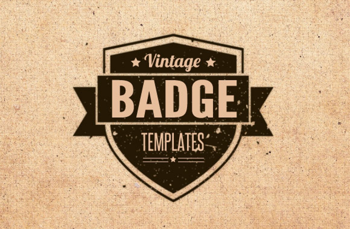 Download Vintage Badge Templates - Brushes, Vectors and Textures - WeGraphics