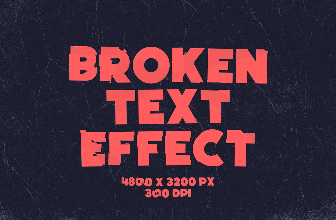 Broken Text Effect Template