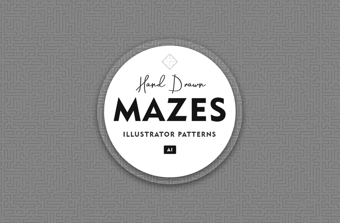 Hand Drawn Mazes Illustrator Patterns