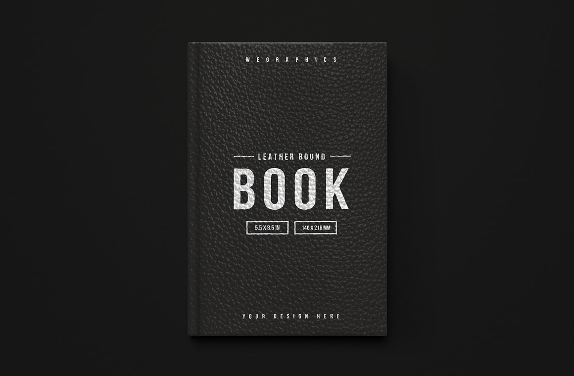Download Leather Bound Book Cover Mockup Wegraphics