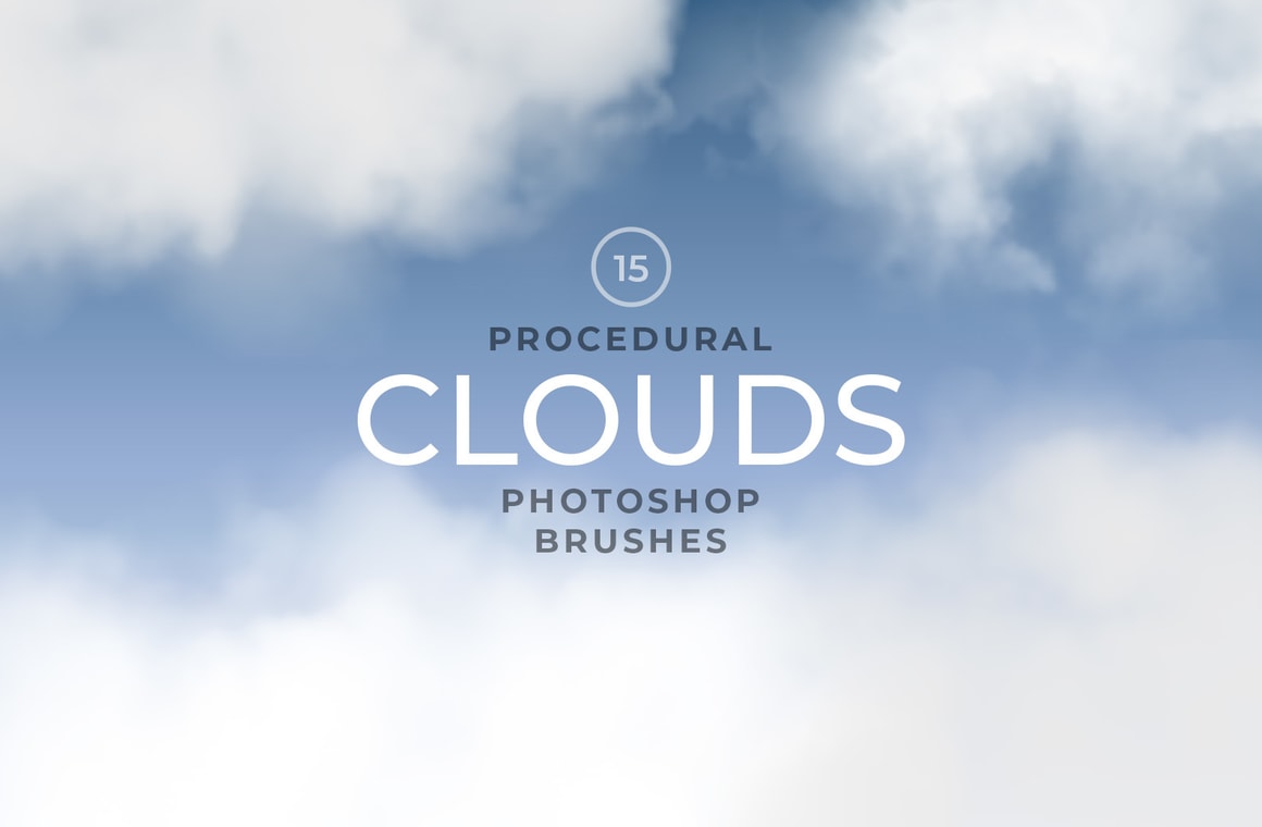 Procedural Clouds Photoshop Brushes