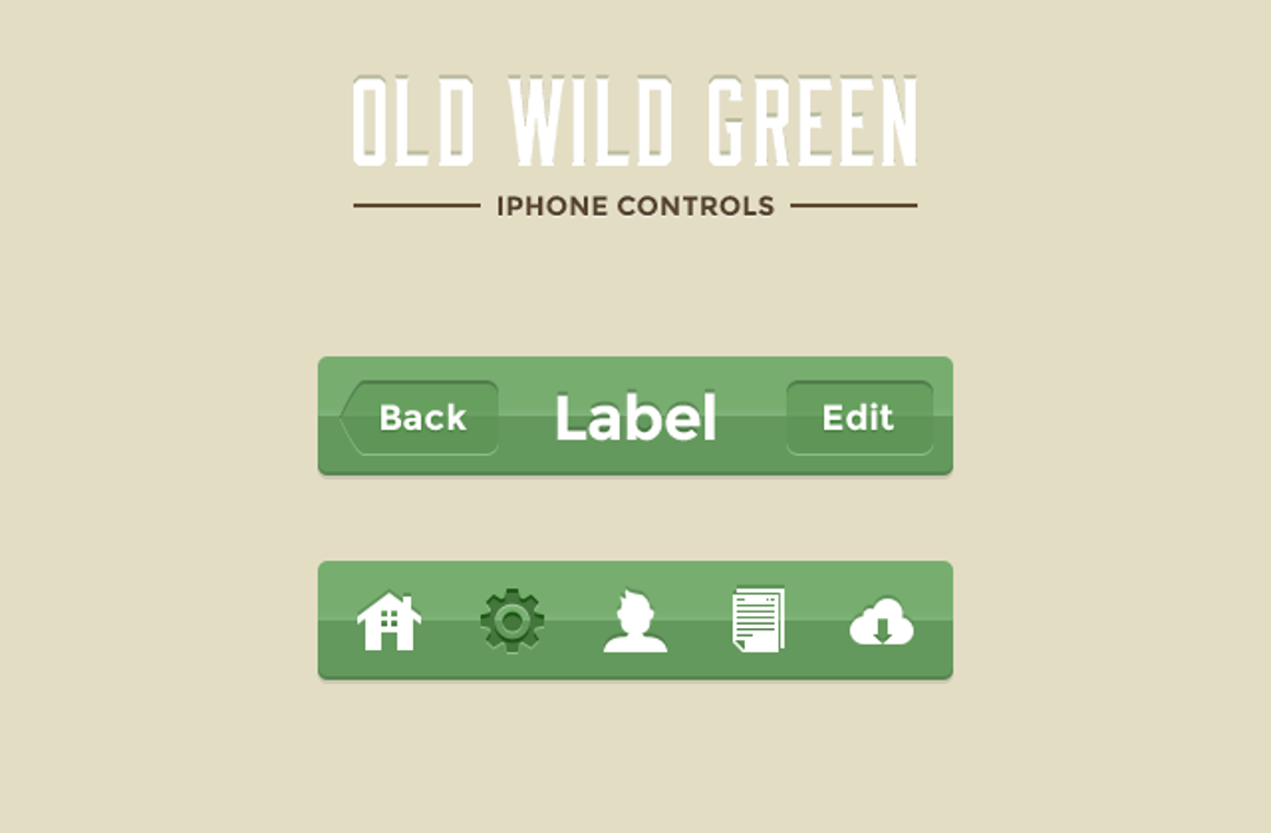 Old Wild Green iPhone Controls
