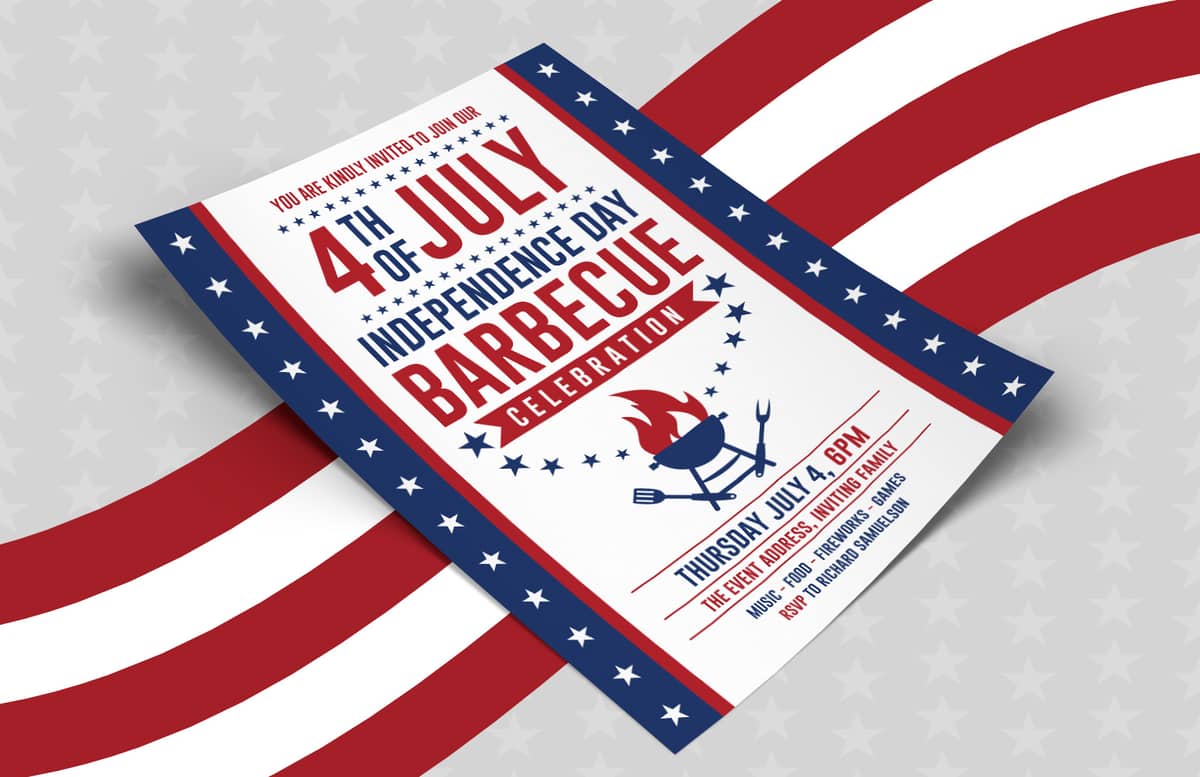 4Th July Bbq Flyer Template Preview 1