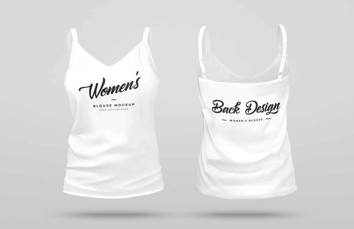 3 D Womens Blouse Mockup Preview 1