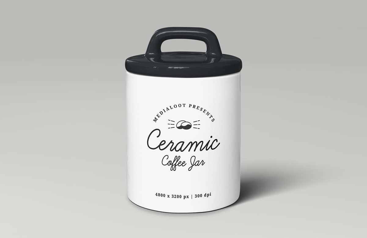 Ceramic Coffee Storage Jar Mockup Preview 1