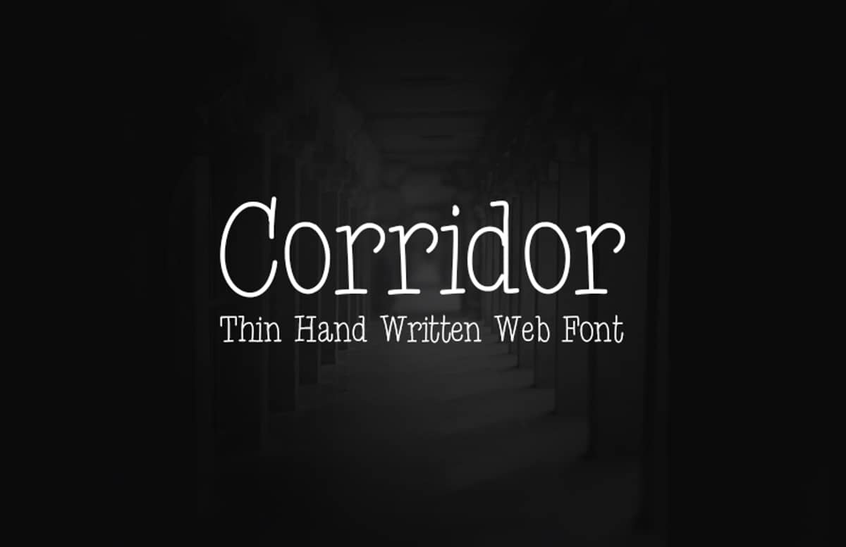 Corridor  Thin  Hand  Written  Web  Font 800X518 1