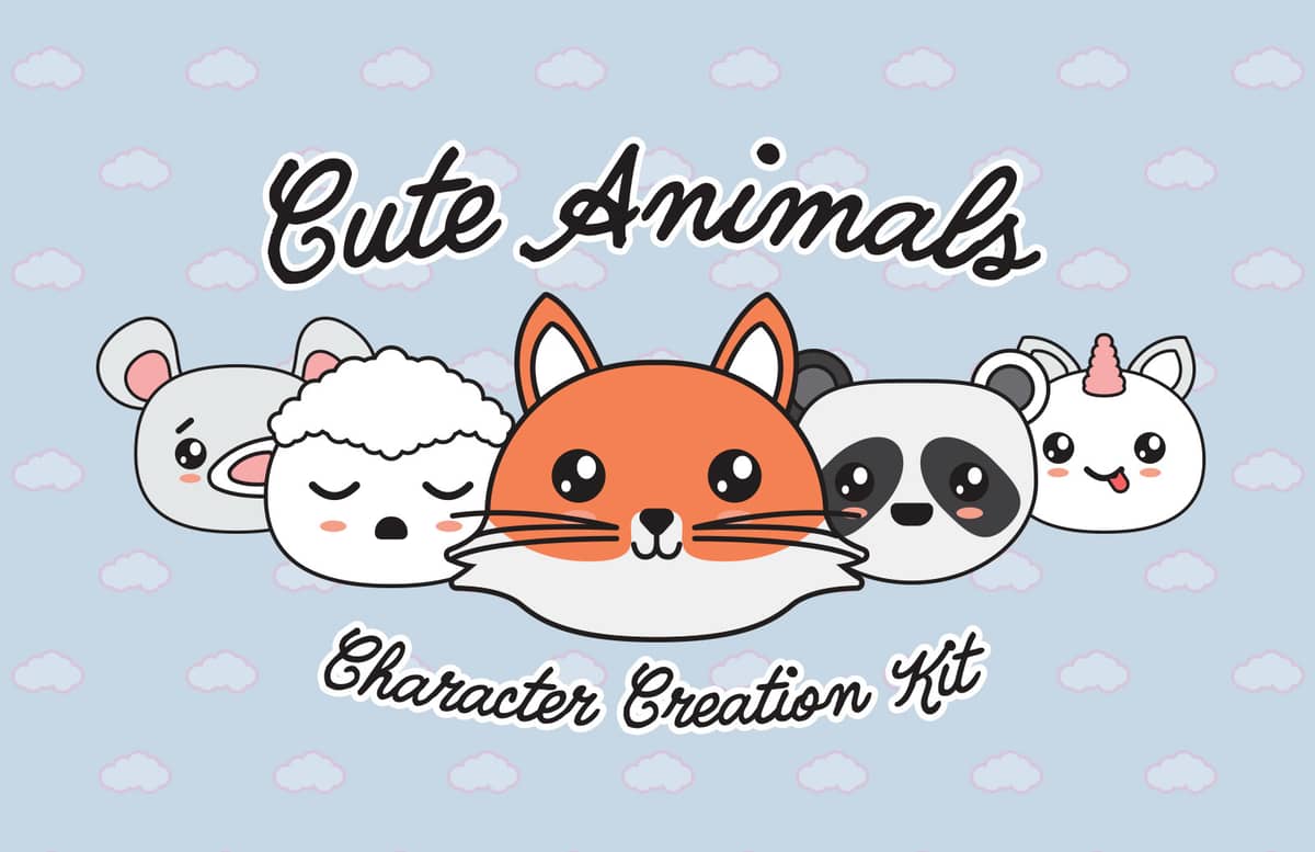 Cute Animals Character Creation Kit Preview 1