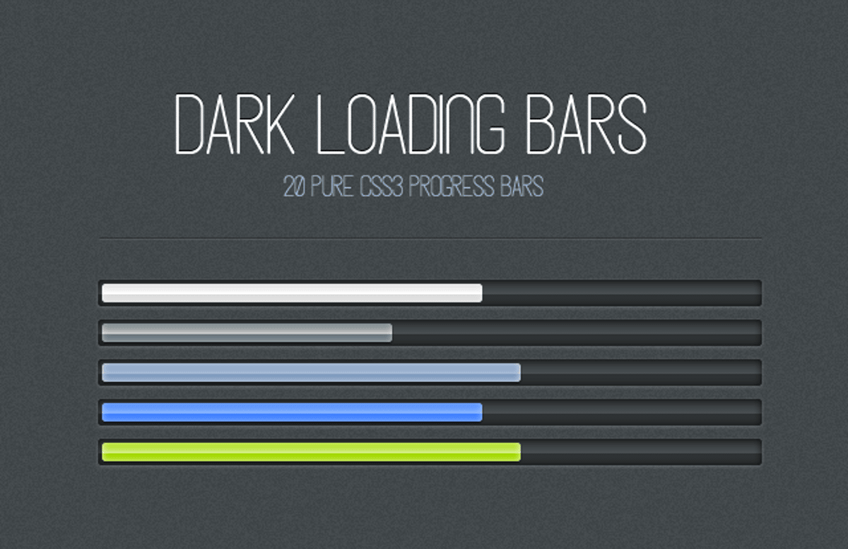 Dark  Css3  Loading  Bars  Preview1