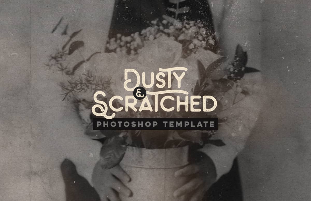 Dusty And Scratched Photoshop Template Preview 1
