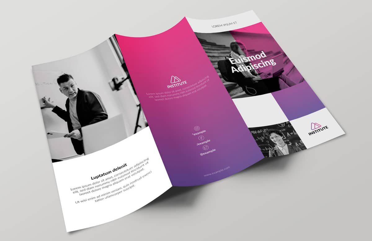 E Learning Trifold Brochure Template Preview 1