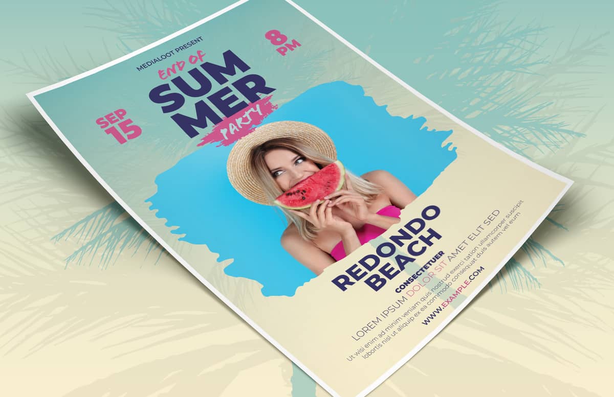 End Of Summer Flyer Template Preview 1