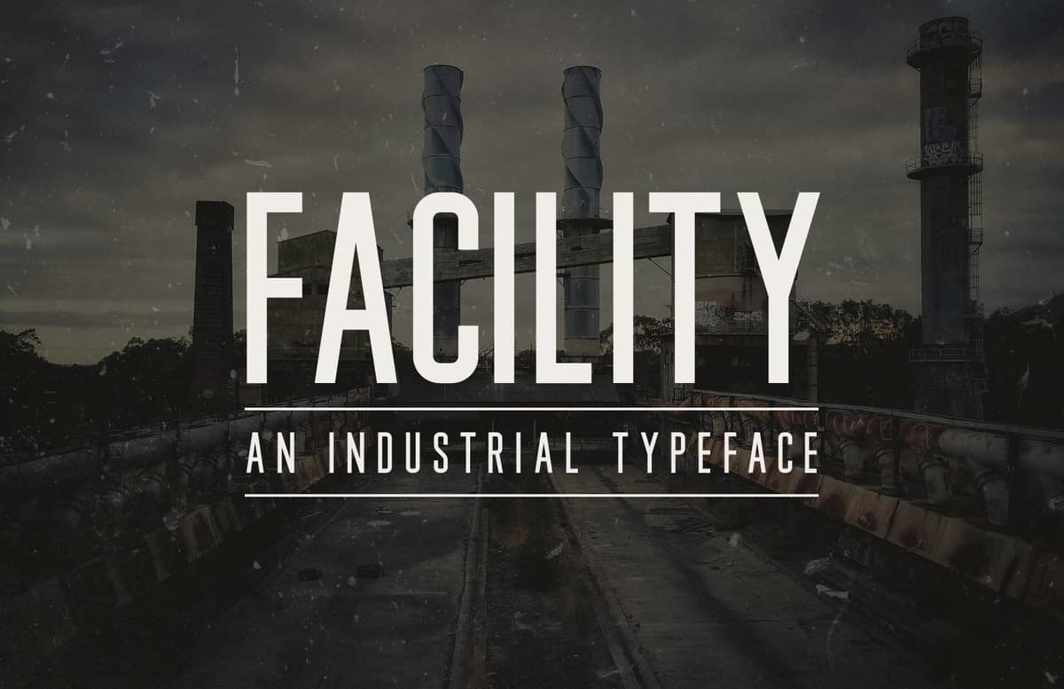 Facility Industrial Font Preview 1