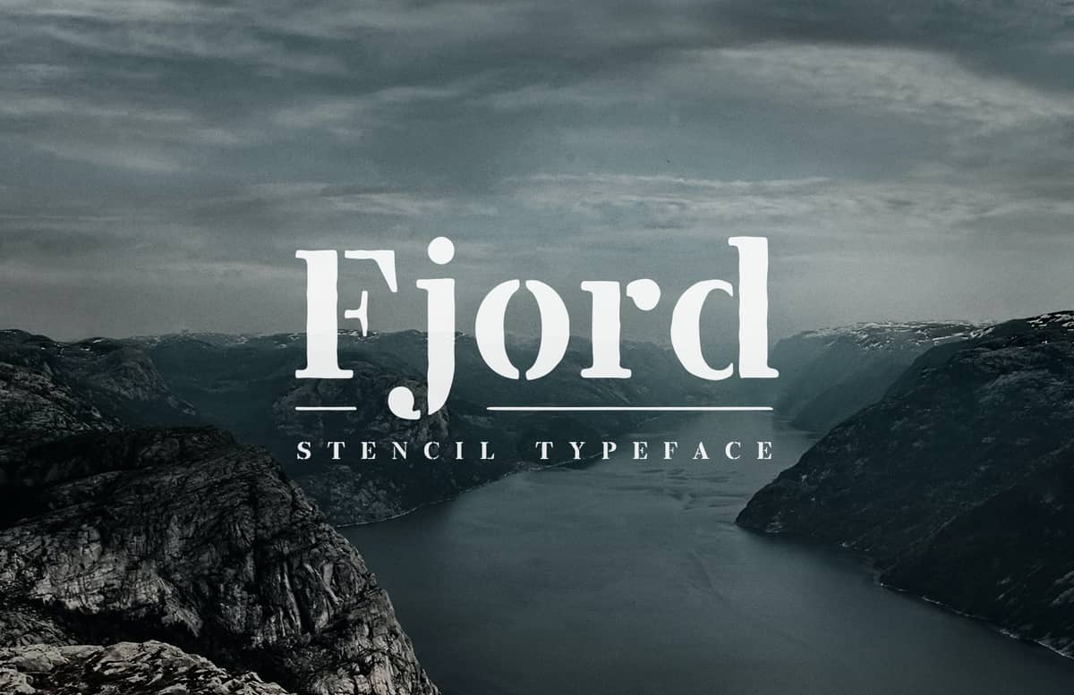 Fjord Stencil Typeface Preview 1