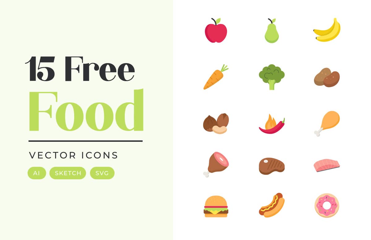 Food Vector Icons Preview 1A
