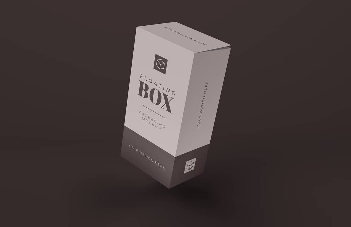 Floating Tall Box Mockup Preview 1