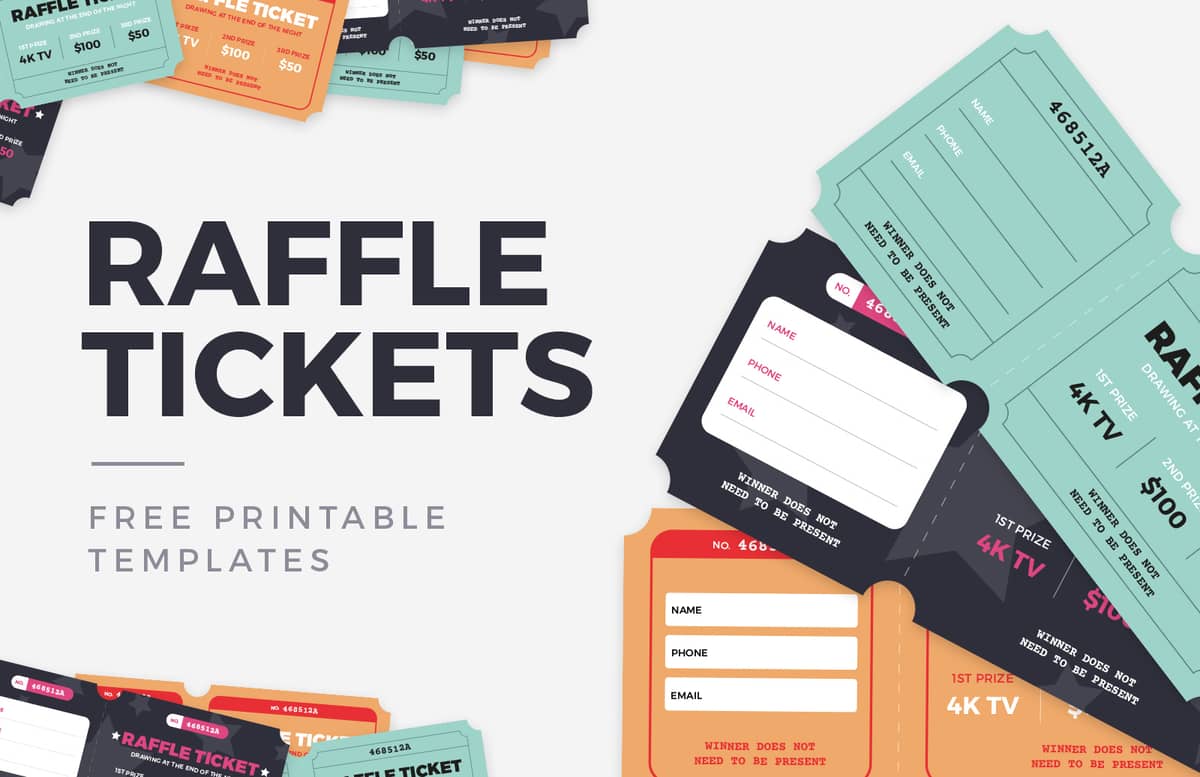 Free Raffle Ticket Templates Preview 1