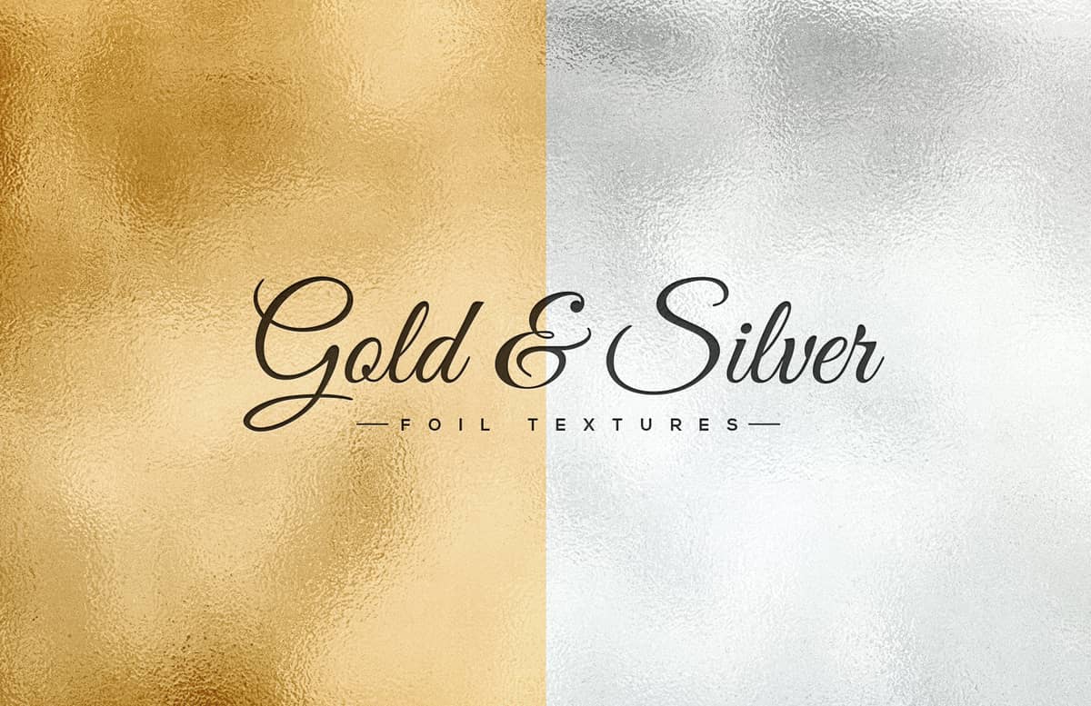 Silver Paper Textures + 5 Mockups
