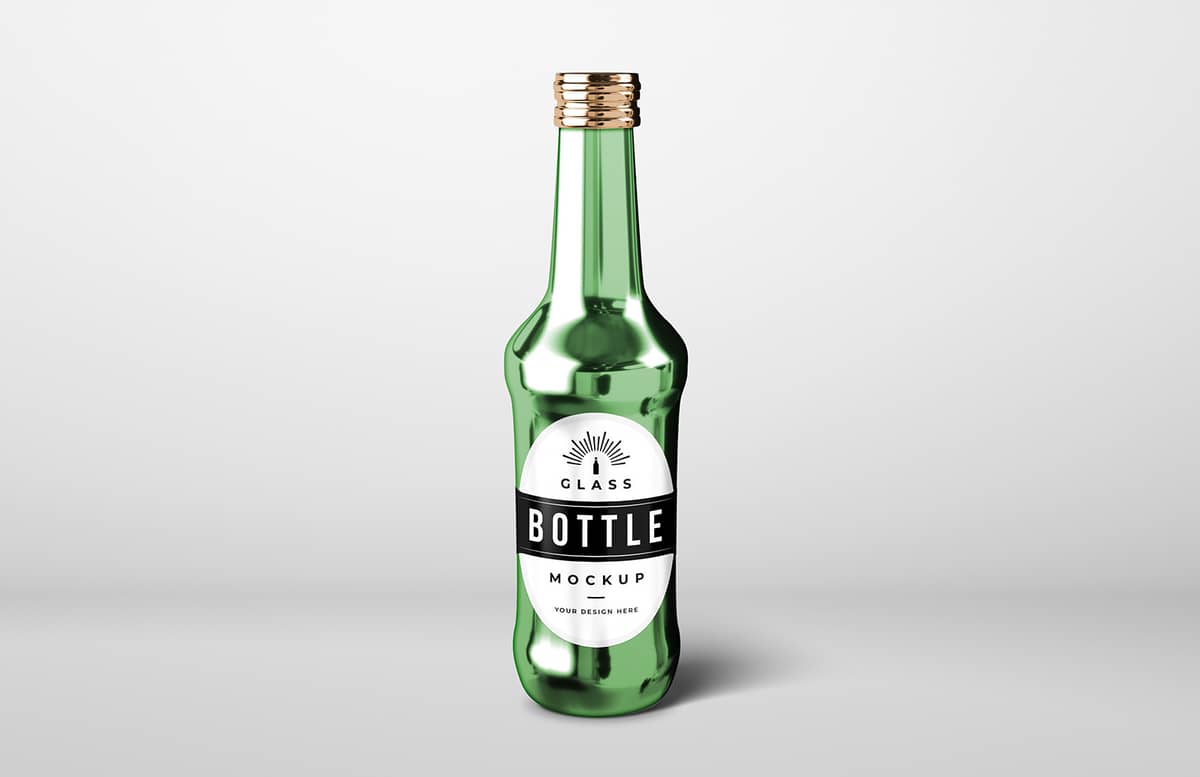 Glass Drinks Bottle Mockup Preview 1