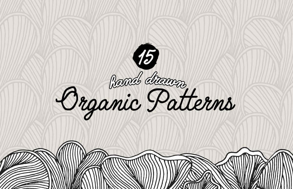Hand Drawn Organic Patterns Preview 1