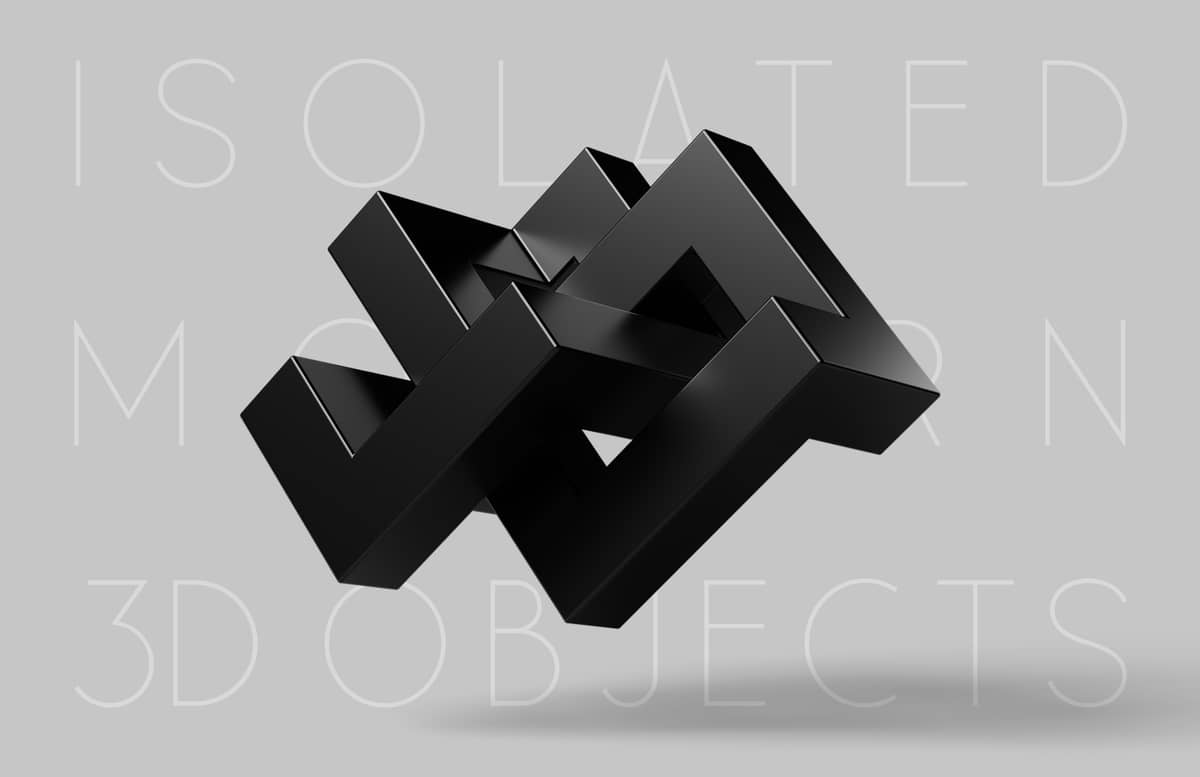 Isolated Modern 3 D Objects Preview 1