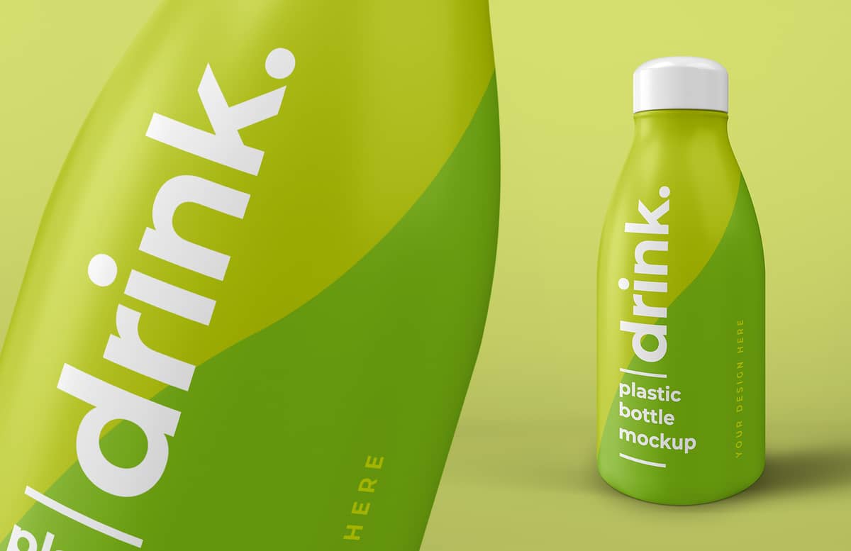 Juice Drink Plastic Bottle Mockup Preview 1