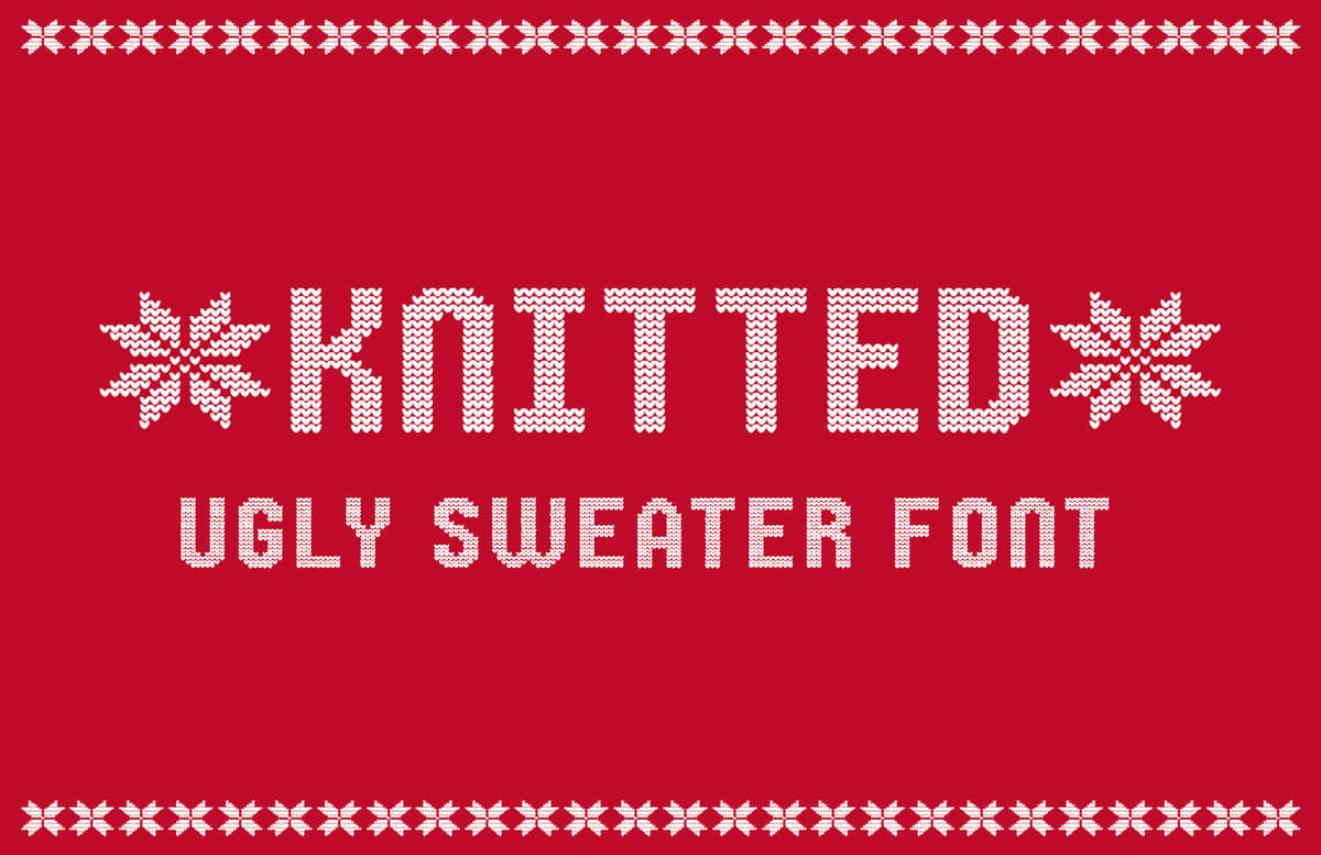 Knitted Ugly Sweater Font Preview 1