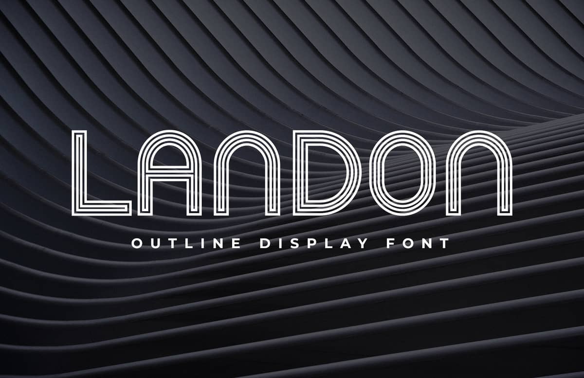 Landon Outline Display Font Preview 1