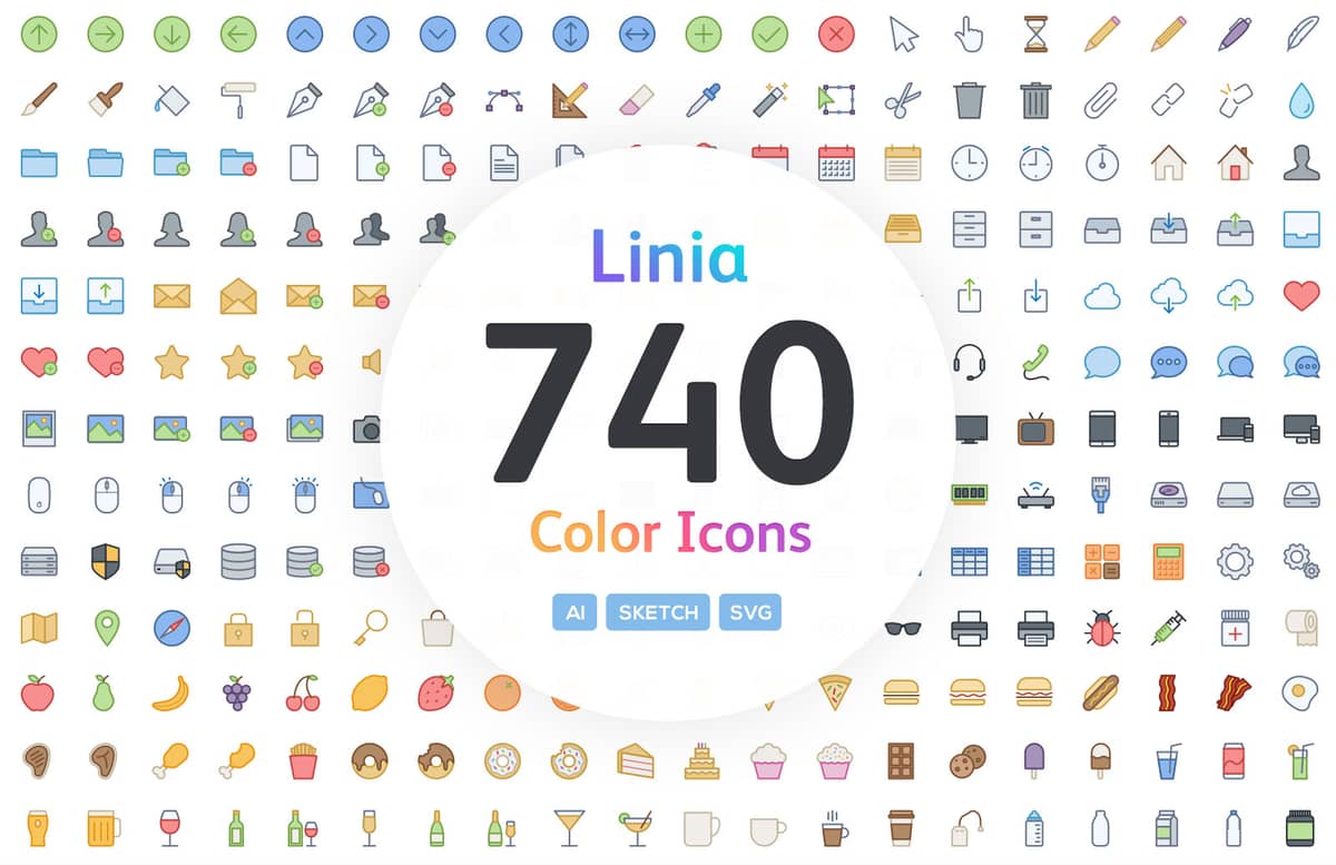 Linia Vector Line Icons Color 12 Preview 1