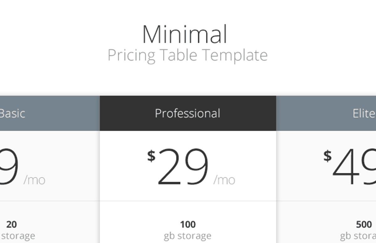 Minimal  Pricing  Table  Preview1