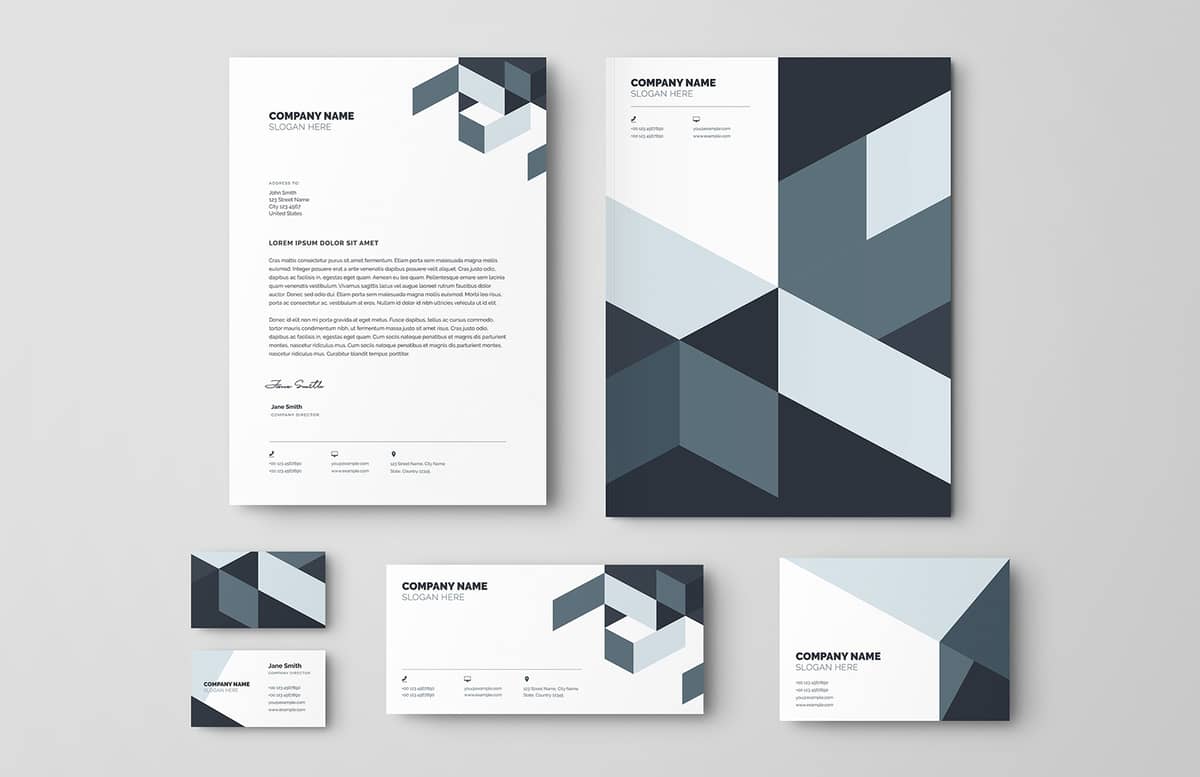 Modern Business Stationery Set Preview 1