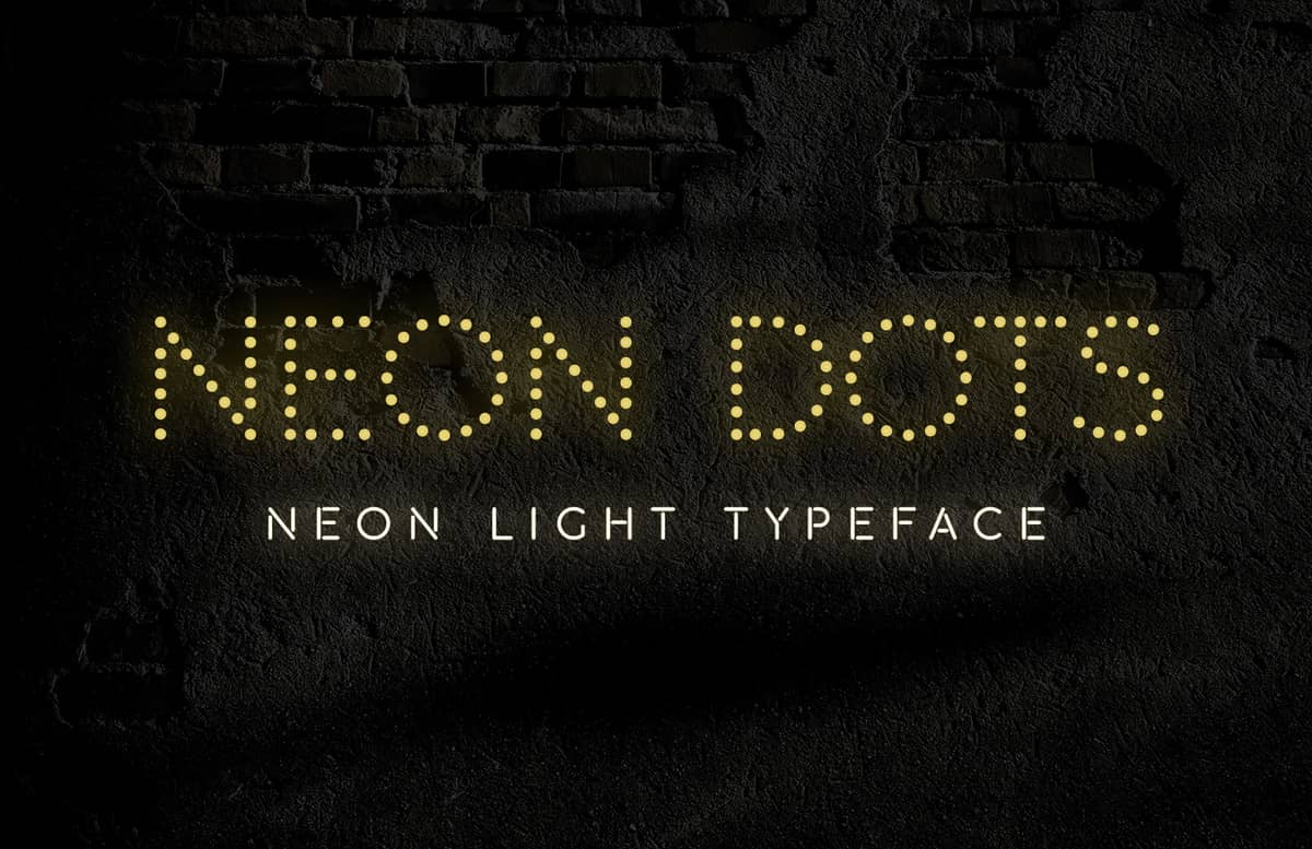 Neon Dots Font Preview 1B
