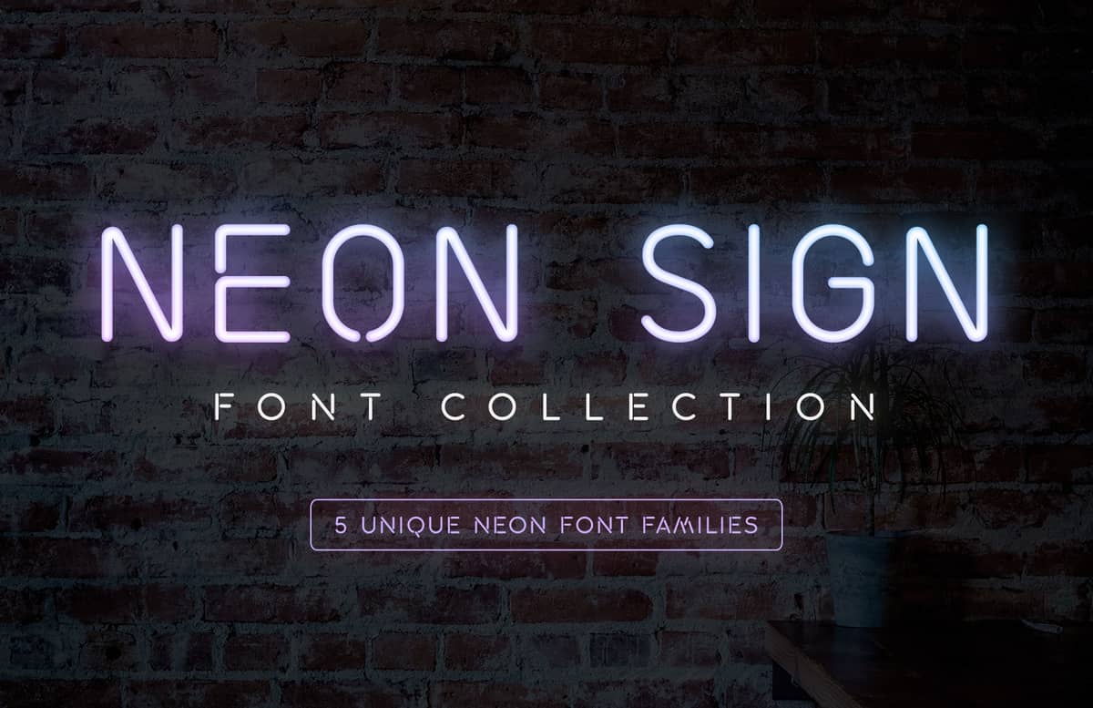 Neon Sign Font Collection Preview 1A