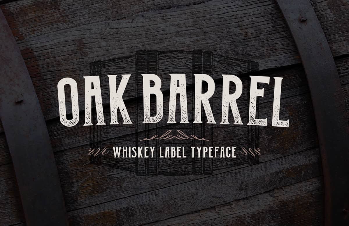 Oak Barrel Whiskey Label Font Preview 1A