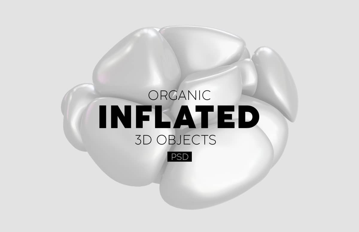 Organic Inflated 3 D Objects Preview 1