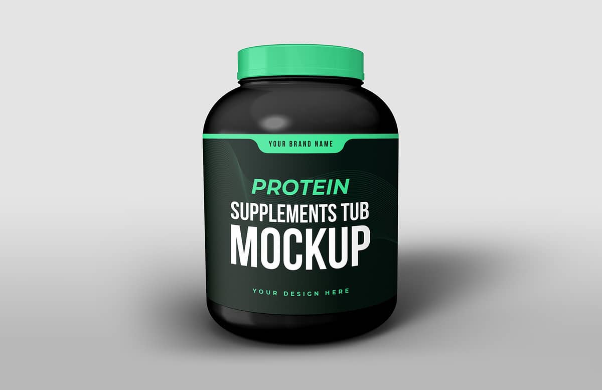 Powder Supplement Container Mockup