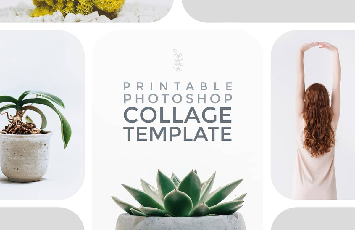 Printable Photoshop Collage Template Preview 1
