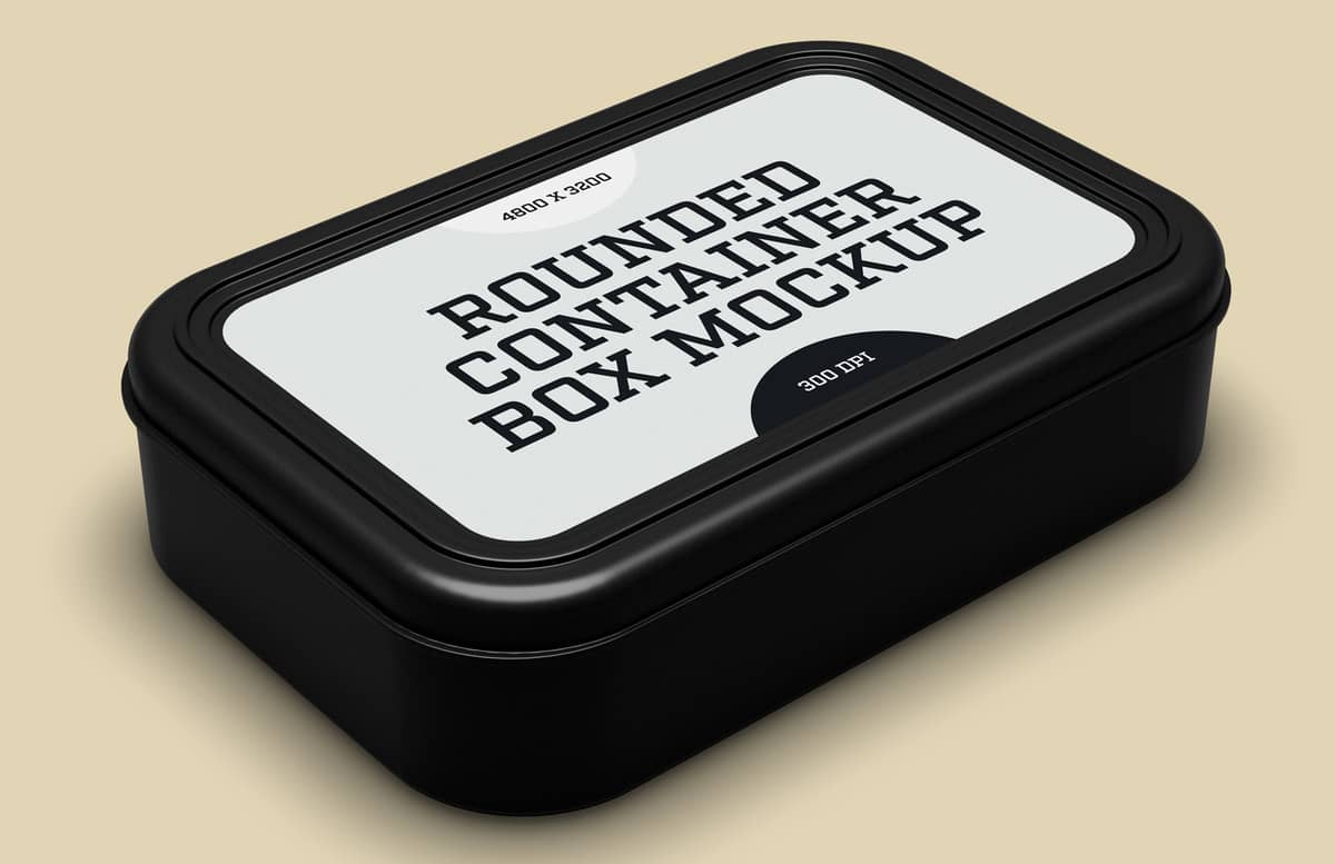 Rounded Container Box Mockup Preview 1