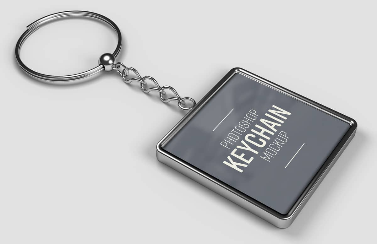 Rounded Square Keychain Mockup Preview 1