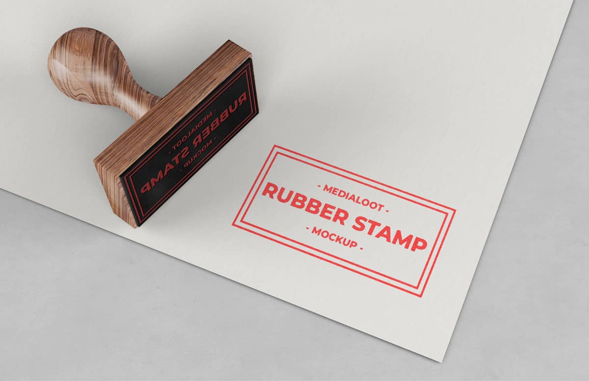 Rubber Stamp Mockup — Medialoot
