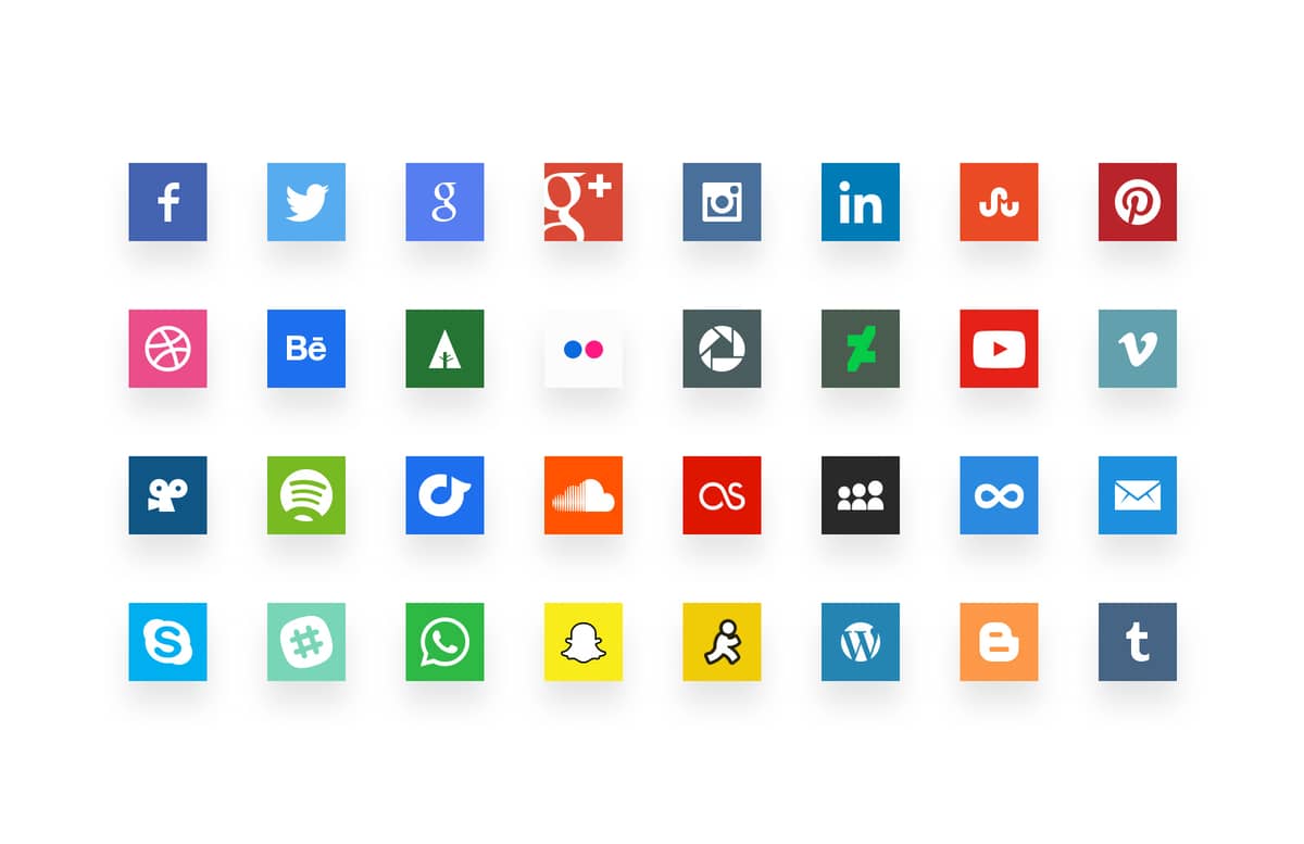 Simple  Social  Media  Icons  Preview 1A