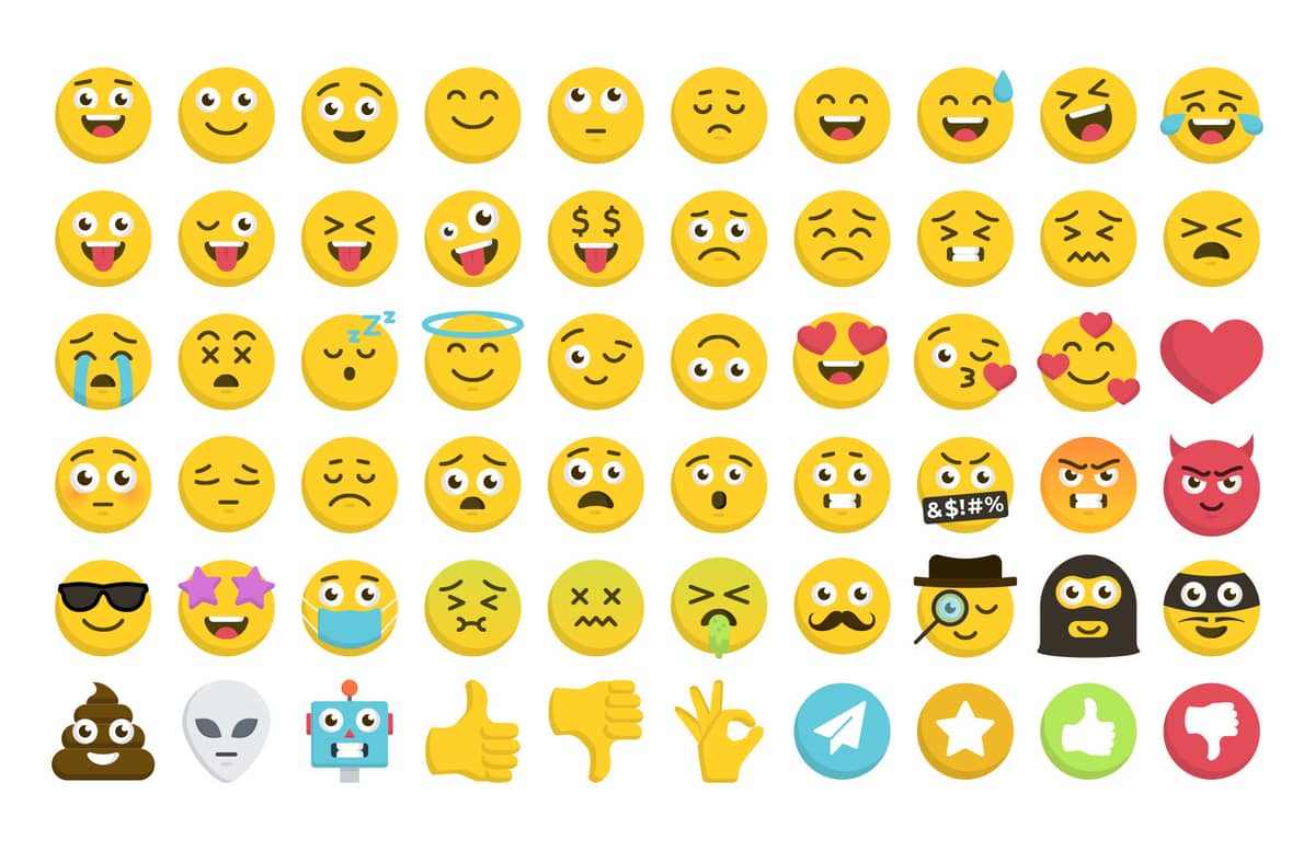 Vector Emoji Icon Set Preview 1