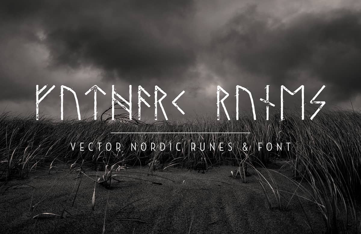 Vector Nordic Runes Font Preview 1A