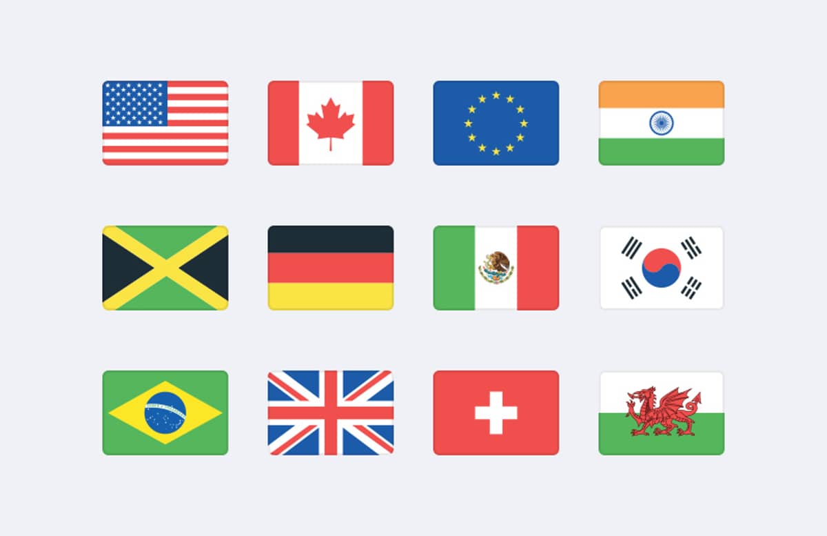 Vector World Flag Icons Svg — Medialoot