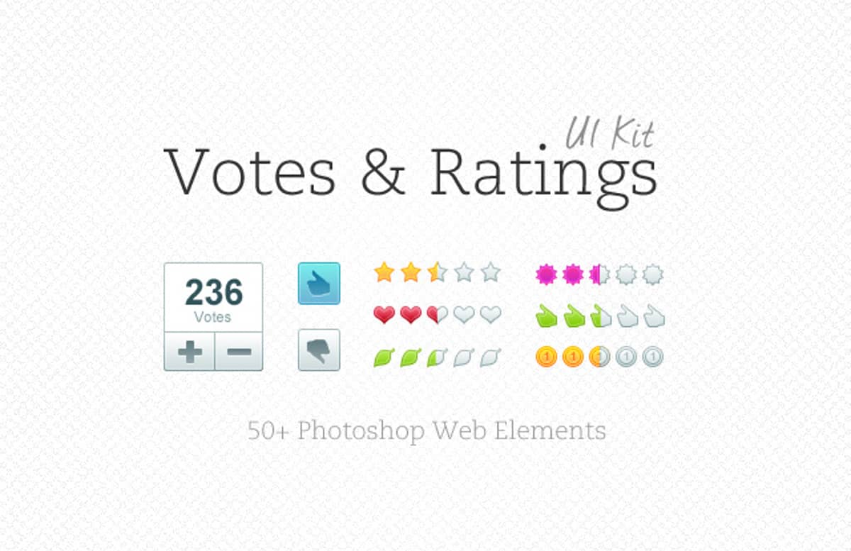 Votes  Ratings  Ui  Kit  Preview12